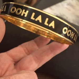 Kate Spade Black/gold bangle & Paris souvenir